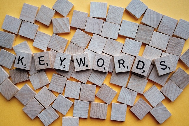 Scrabble's with the "keywords" letters spelled. How to Get on First Page of Google